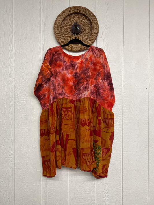 Crepe Sari Daydreamer Button Down Mini 0426 059