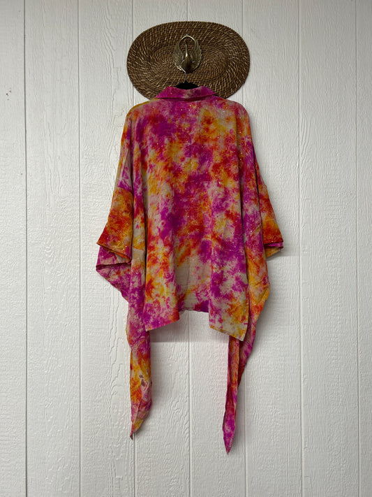 Crepe Sari Summer Nirvana Button Down 0626 043