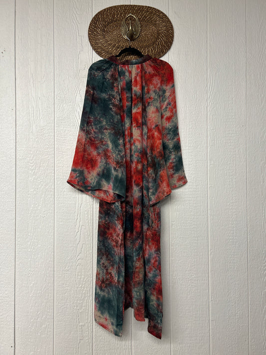 Crepe Sari Woodstock Duster Dress 0226 042