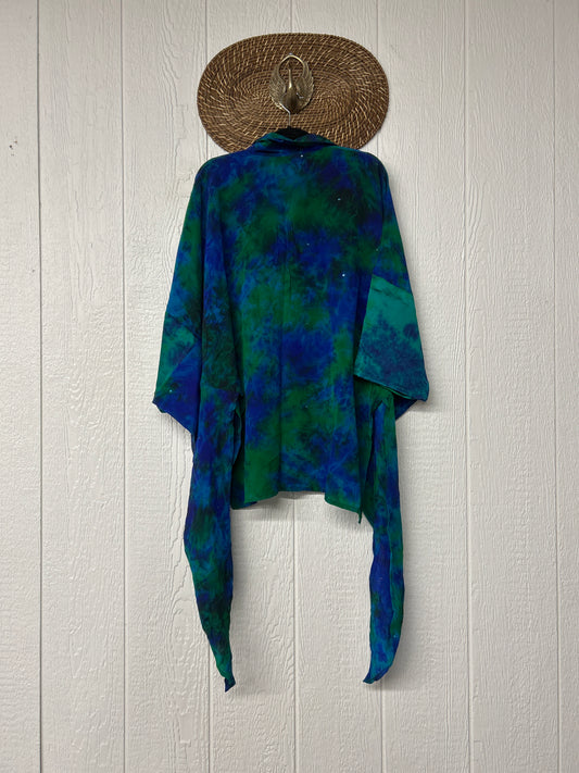 Crepe Sari Summer Nirvana Button Down 0626 084