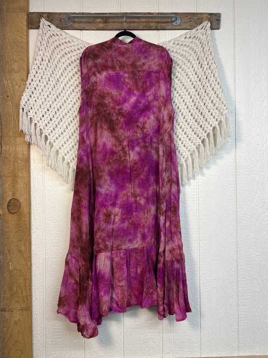 Crepe Sari Summer Dahlia Duster 0726 188