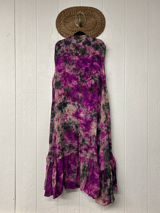 Crepe Sari Summer Dahlia Duster 0726 090