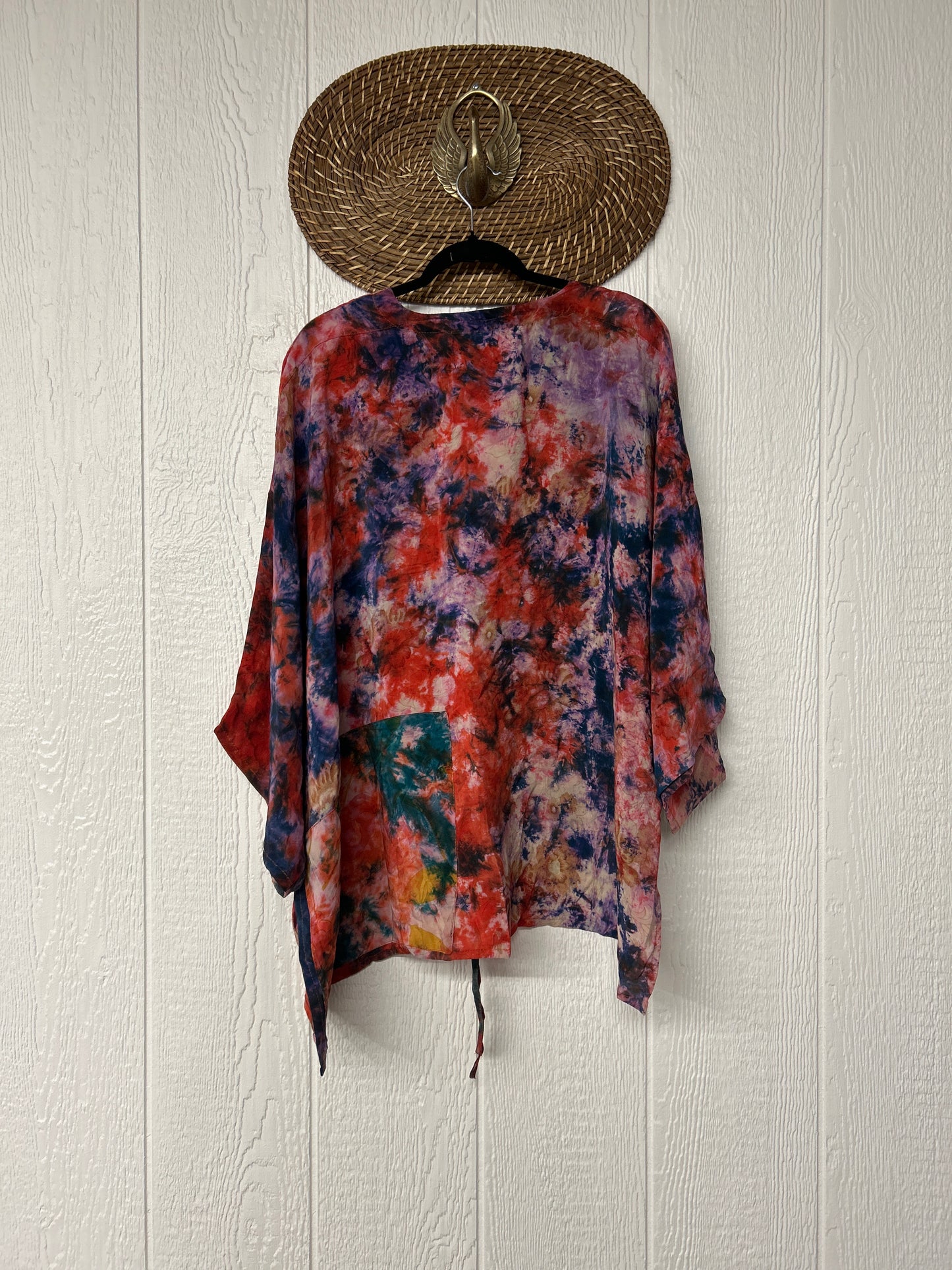 Crepe Sari Hi Lo Butterfly Top 0726 168
