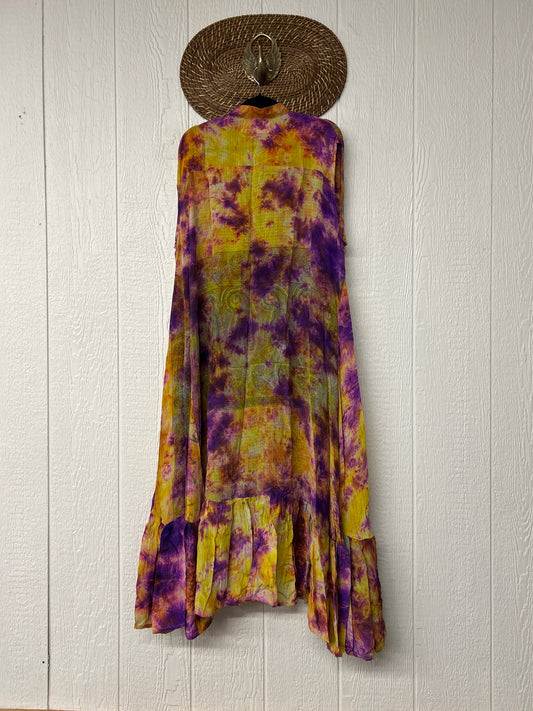 Crepe Sari Summer Dahlia Duster 0726 122