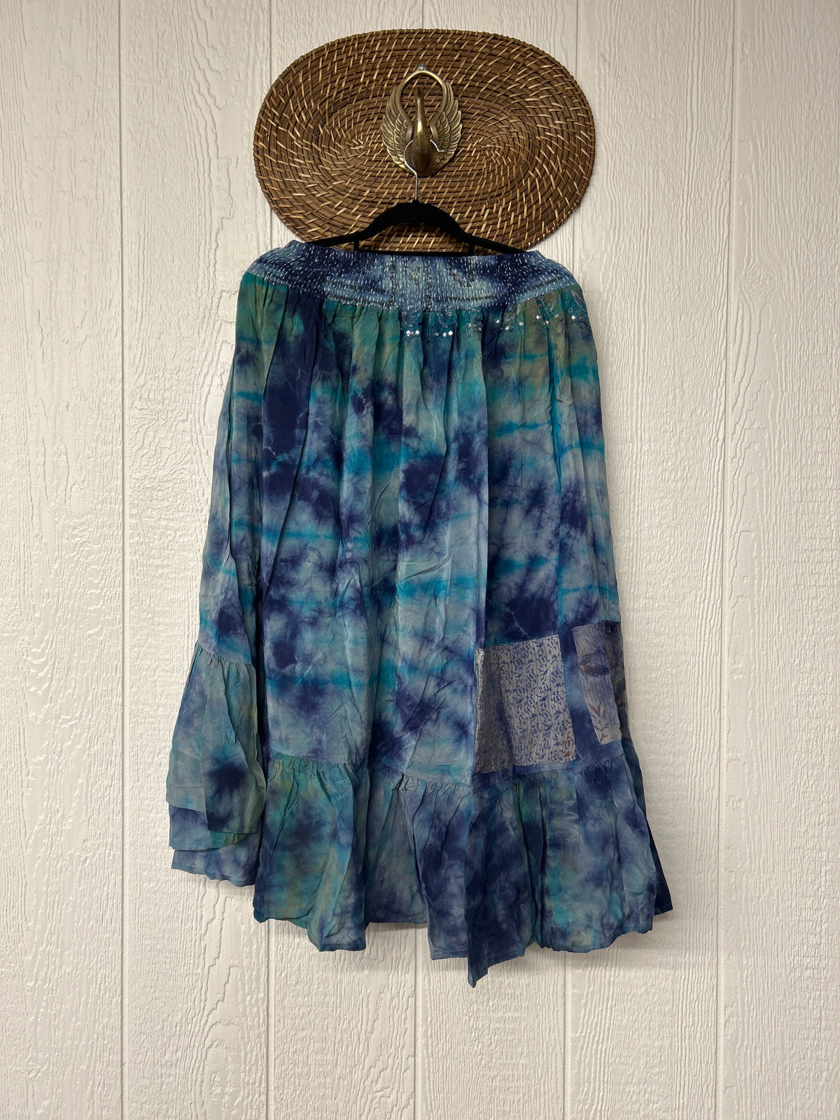 Crepe Sari Dahlia Skirt 1026 032