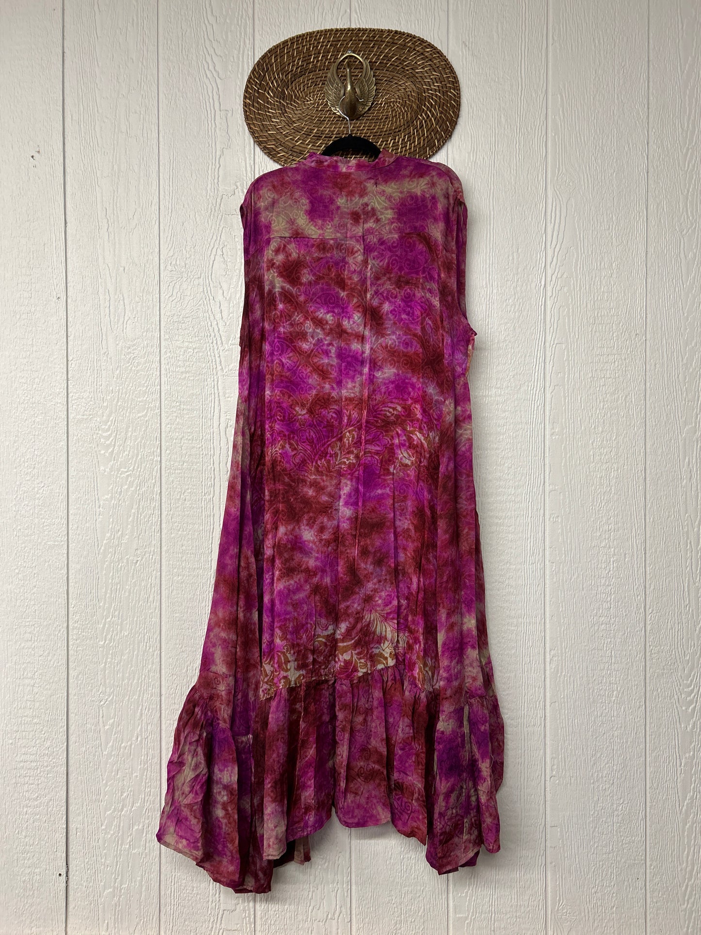 Crepe Sari Summer Dahlia Duster 0726 013