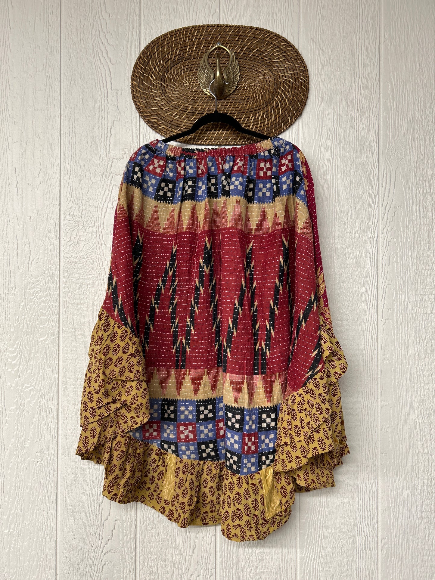 Pareo Kantha Wild Rose Skirt 0426 207