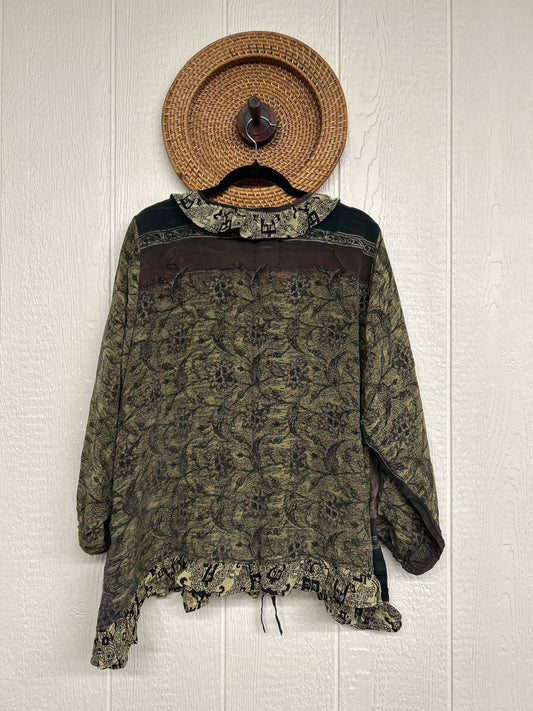 Crepe Sari Ruffle Daisy Blouse 0226 174