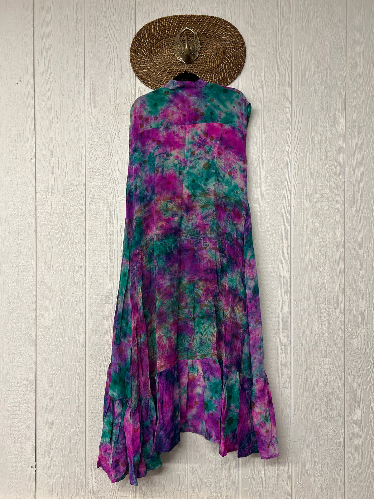 Crepe Sari Summer Dahlia Duster 0726 059