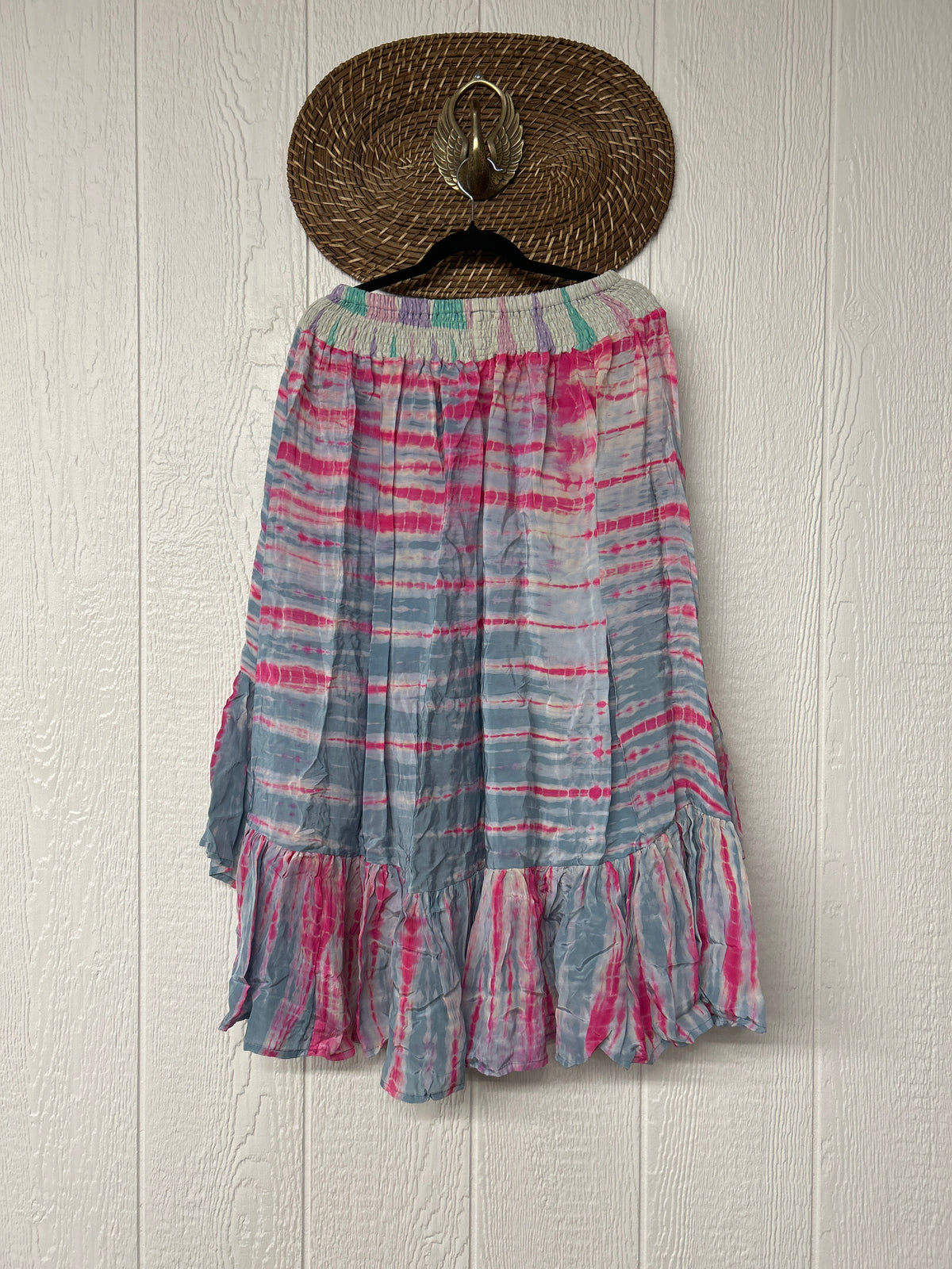 Crepe Sari Dahlia Skirt 1026 014