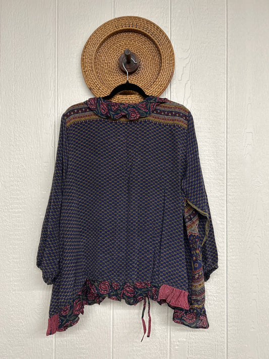 Crepe Sari Ruffle Daisy Blouse 0226 155