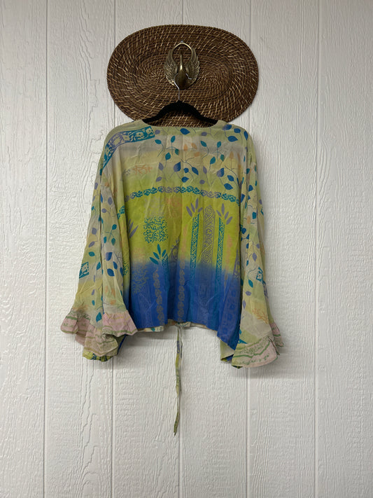 Crepe Sari Bell Sleeve Butterfly Top 0326 254