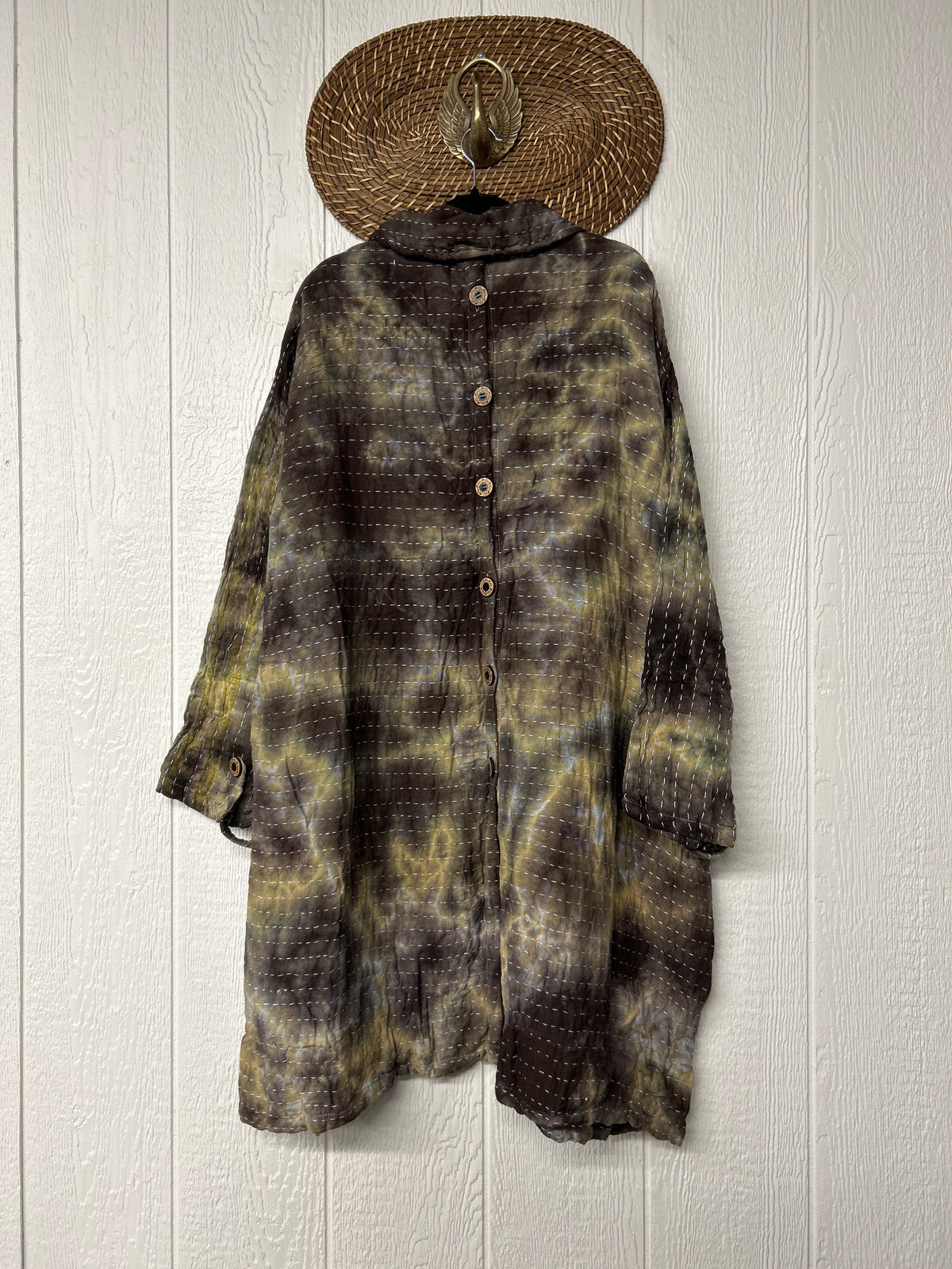 Aura Edit Koverlet Button Down Trench Coat 1026 011