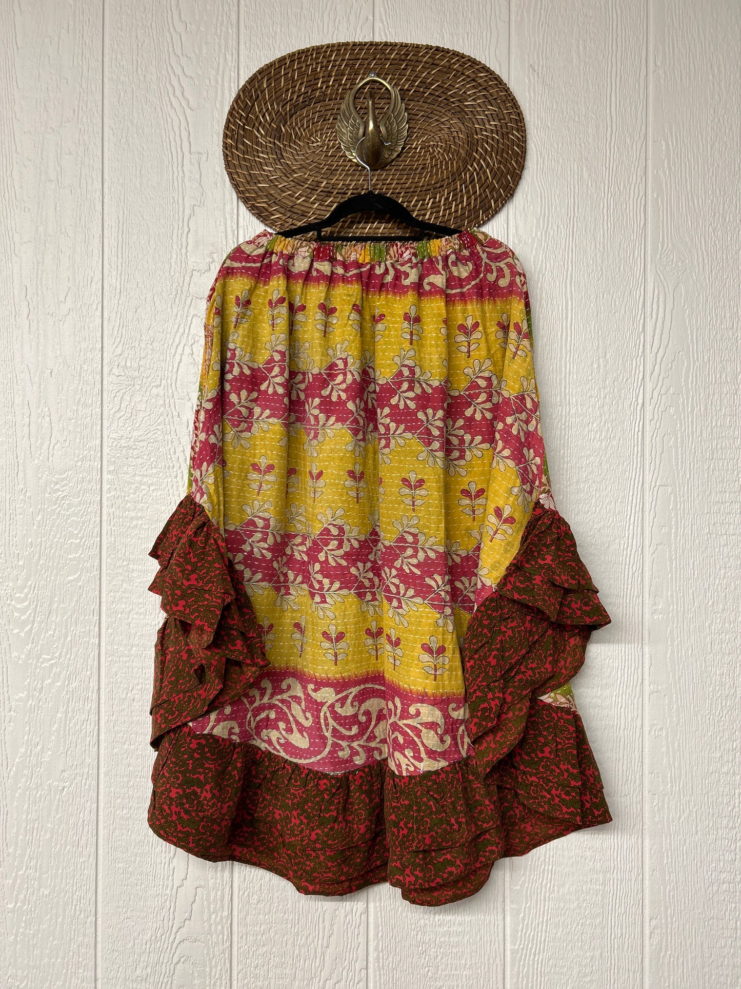 Pareo Kantha Wild Rose Skirt 0426 176
