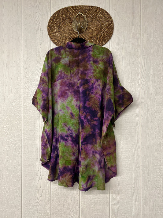 Crepe Sari Free To Be Button Down 0626 135