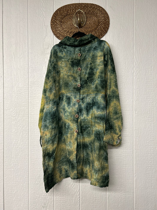 Aura Edit Koverlet Button Down Trench Coat 1026 014