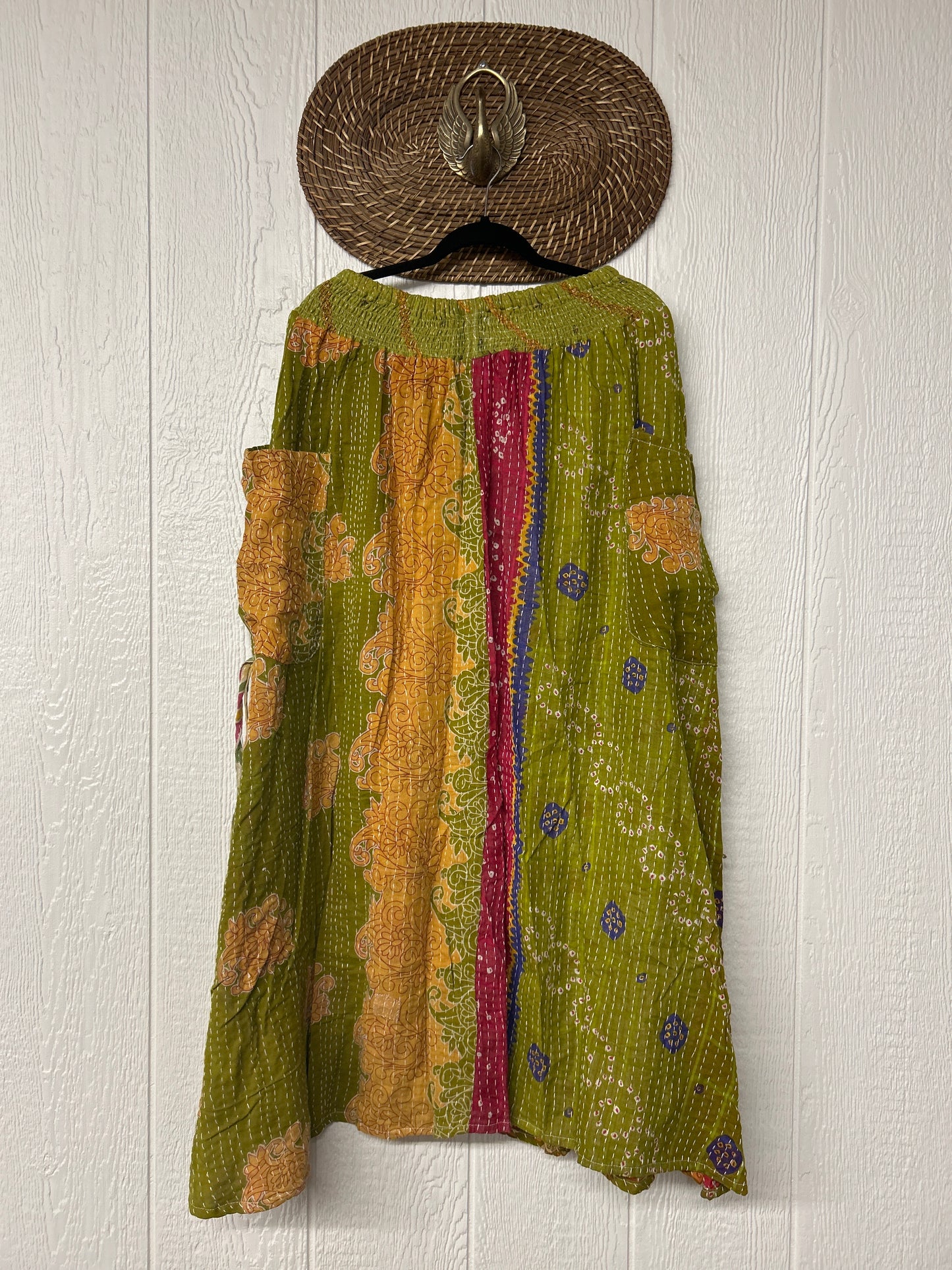 Pareo Kantha Butterfly Cargo Skirt 0426 059