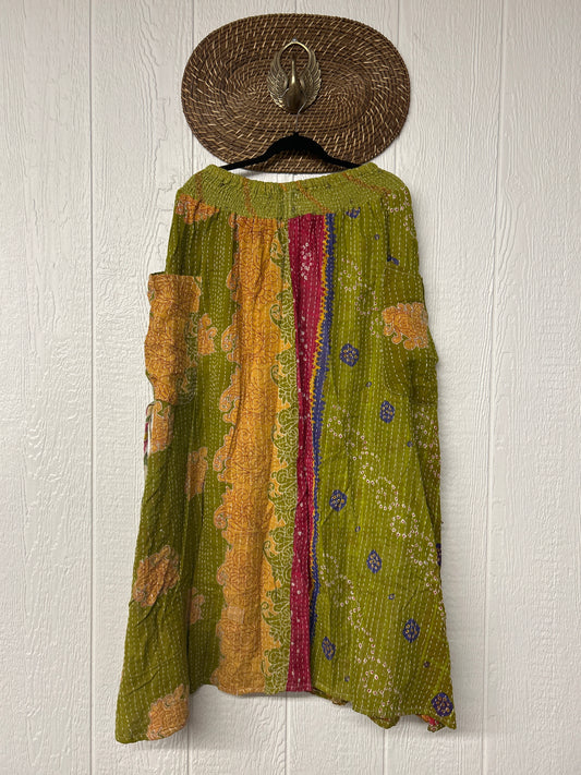 Pareo Kantha Butterfly Cargo Skirt 0426 059