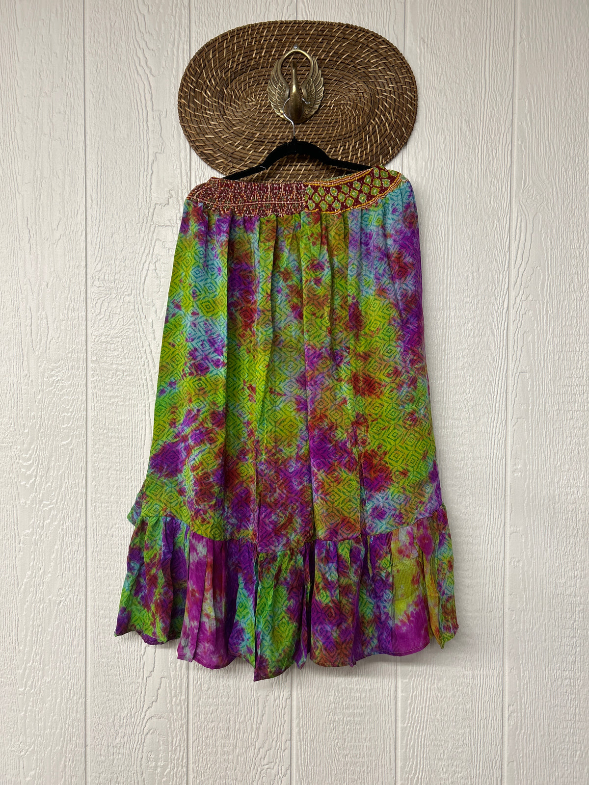 Crepe Sari Dahlia Skirt 1026 074