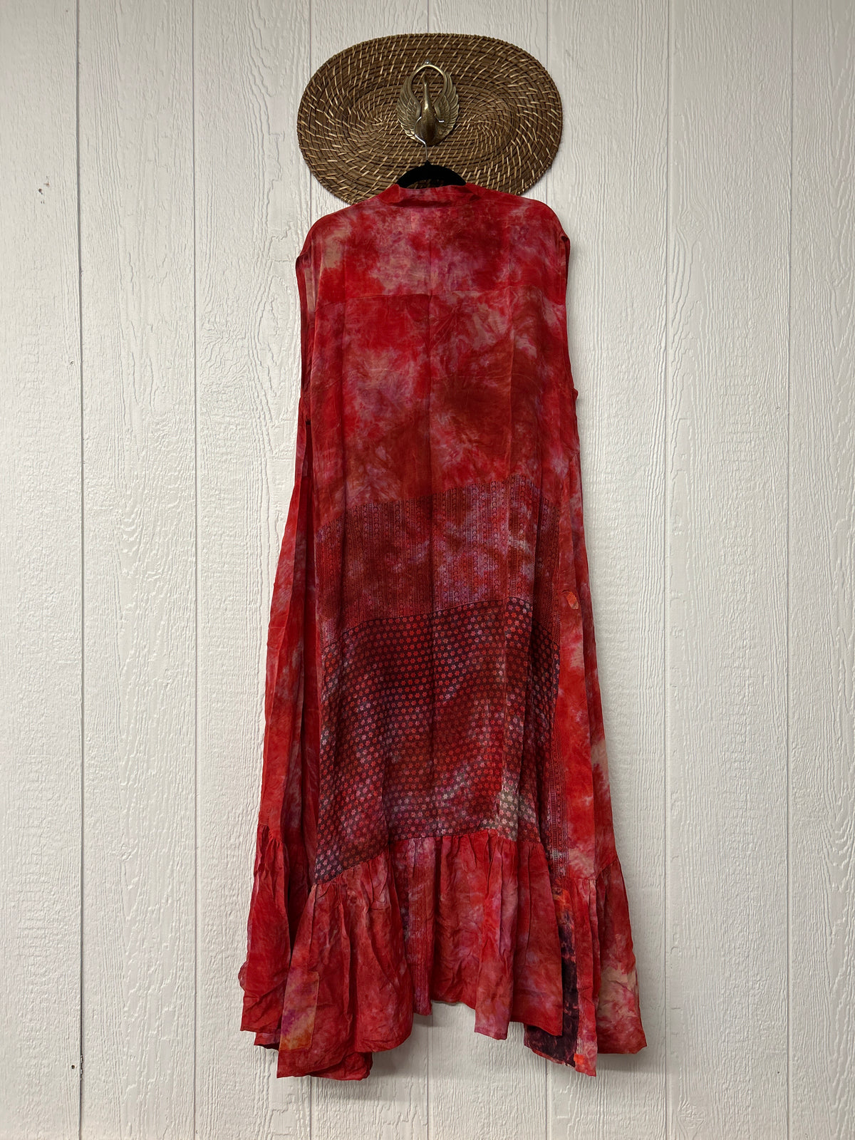Crepe Sari Summer Dahlia Duster 0726 098