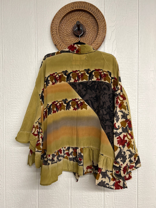 Crepe Sari Wild Rose Top 1225 084