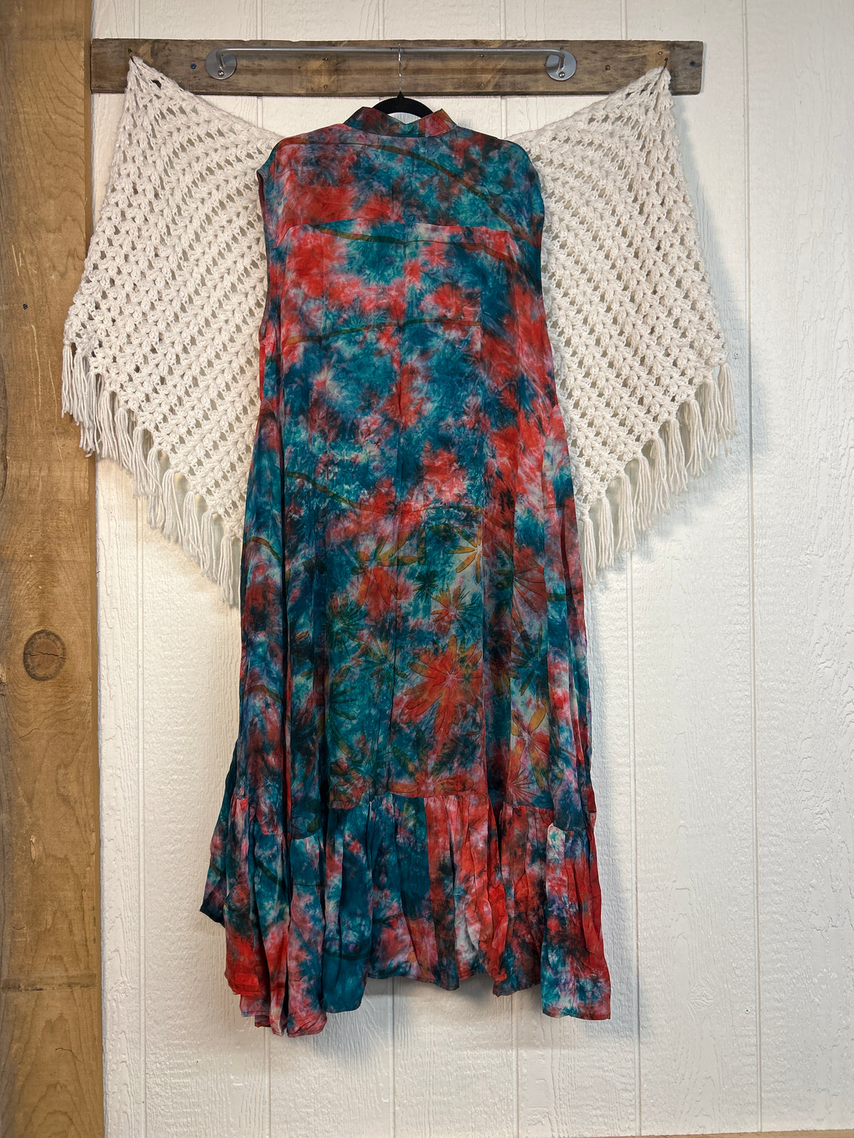 Crepe Sari Summer Dahlia Duster 0726 162
