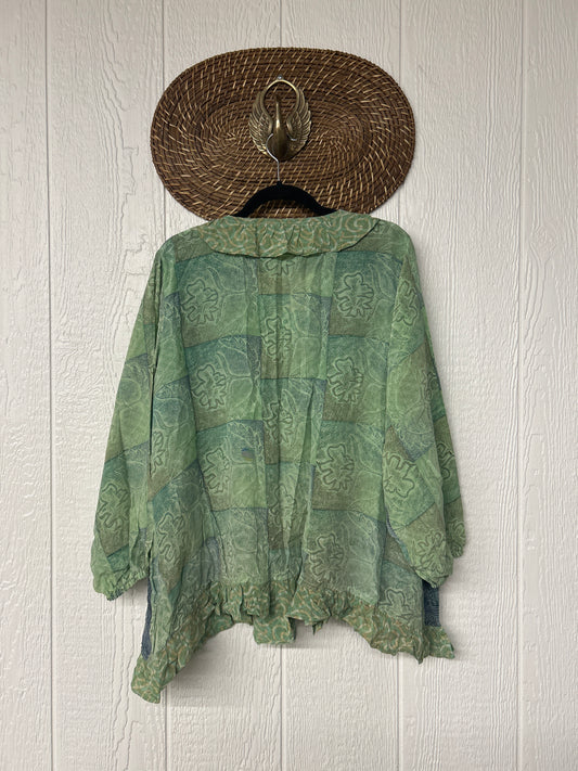 Crepe Sari Ruffle Daisy Blouse 0226 219