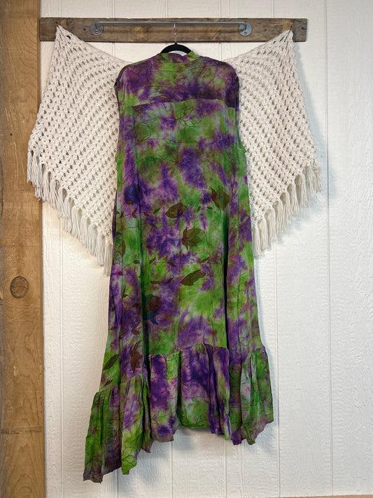 Crepe Sari Summer Dahlia Duster 0726 250
