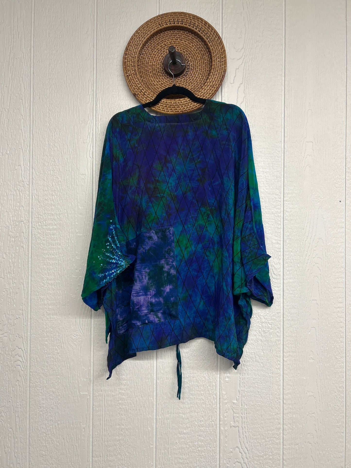 Crepe Sari Hi Lo Butterfly Top 0726 132