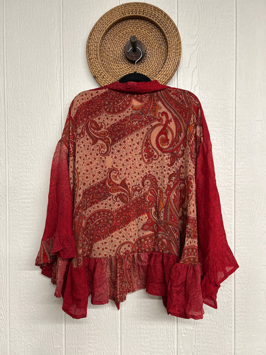 Crepe Sari Wild Rose Top 1225 055