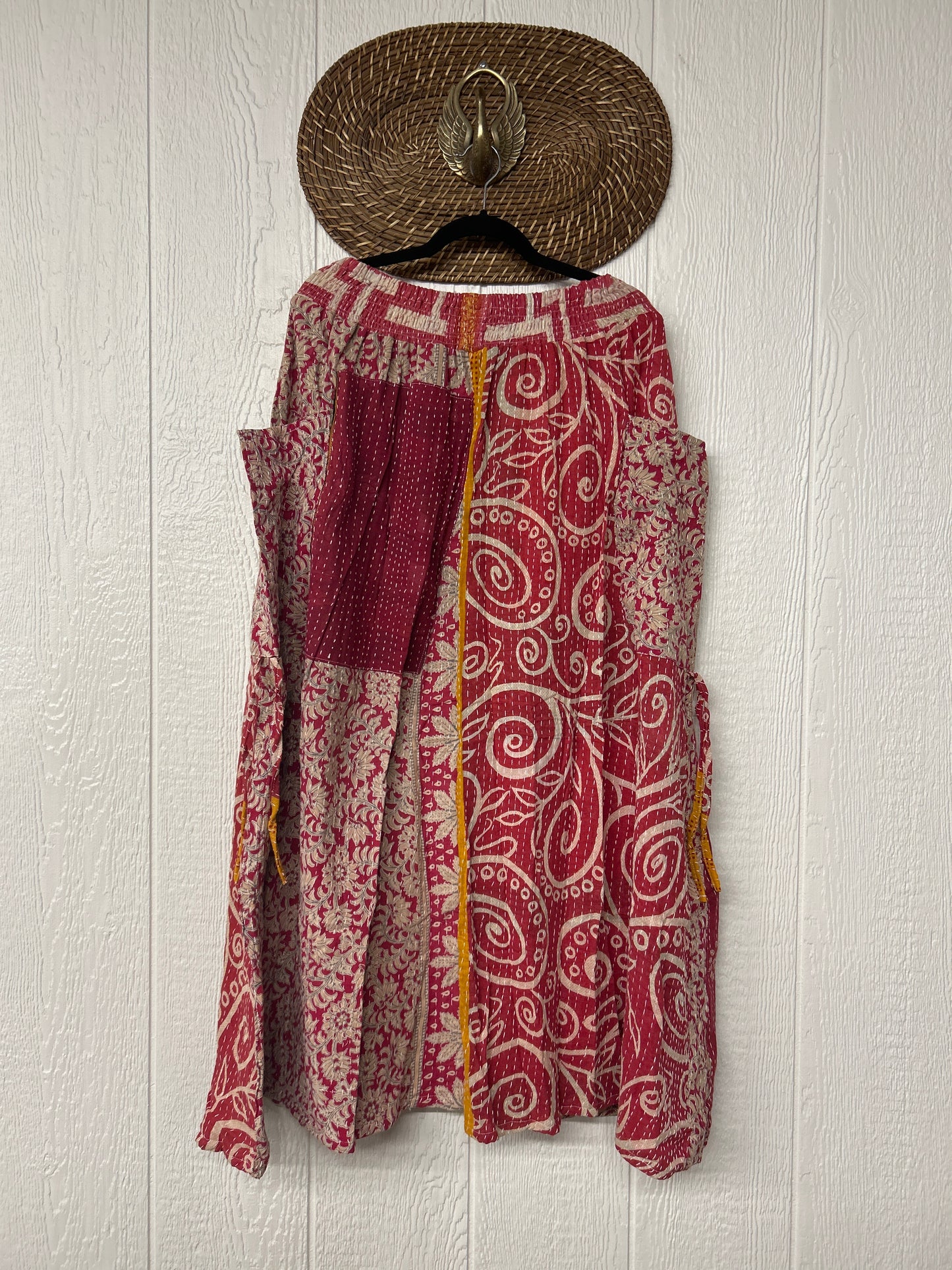 Pareo Kantha Butterfly Cargo Skirt 0426 144