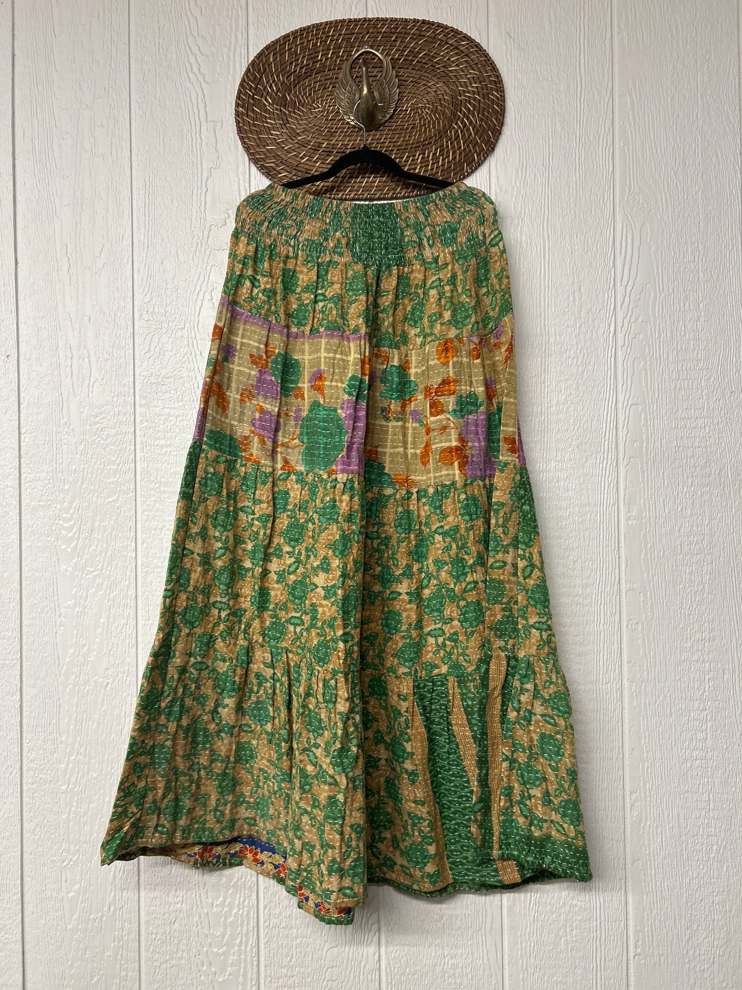 Pareo Kantha Lotus Maxi Skirt 0826 127