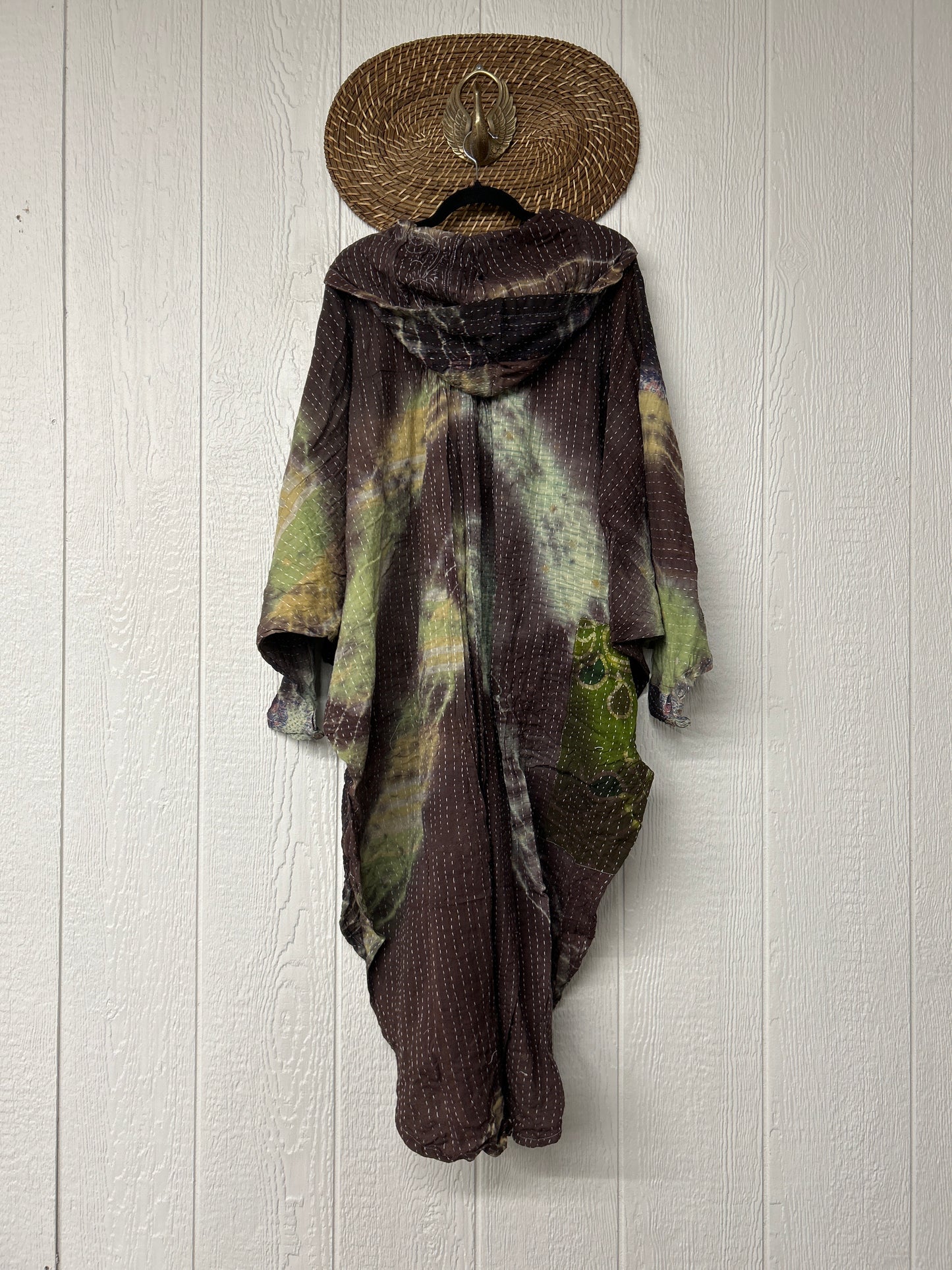 Aura Edit Pareo Kantha Poetic Hoodie Maxi 0726 003