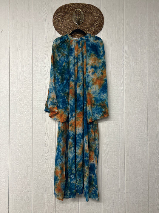 Crepe Sari Woodstock Duster Dress 0226 022