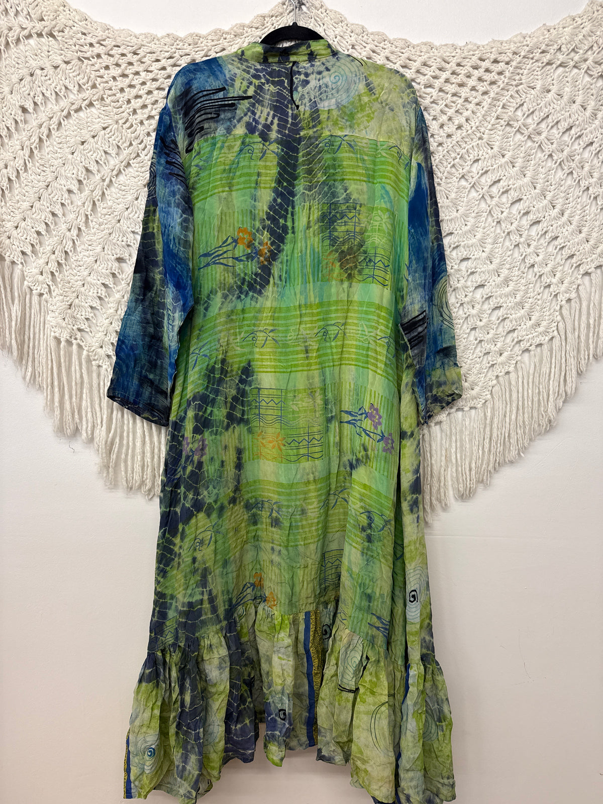 Crepe Sari Dahlia Duster Dress L0926 003