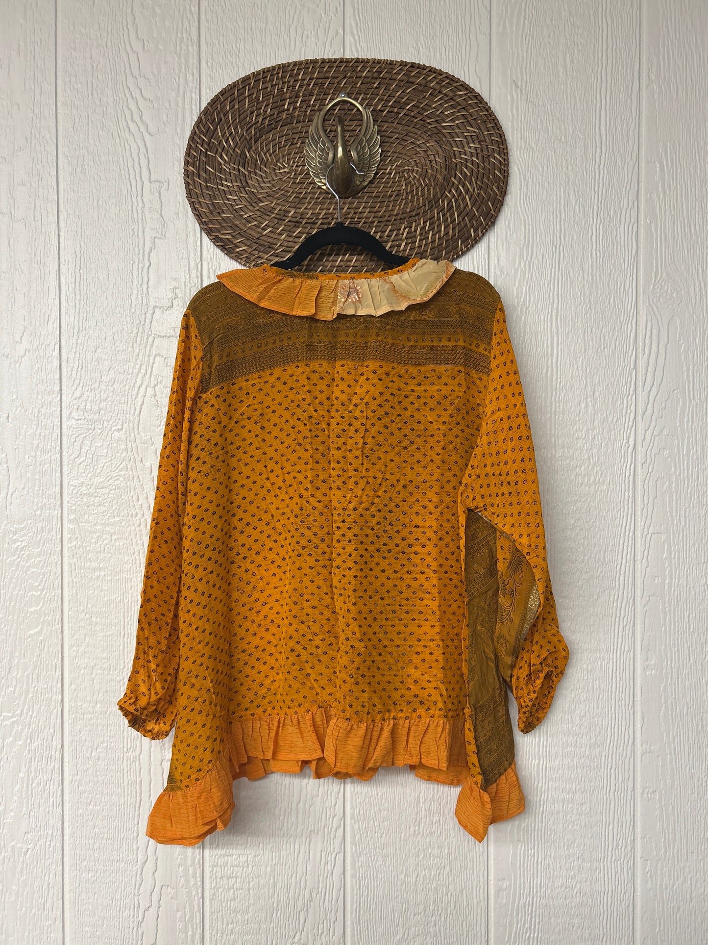 Crepe Sari Ruffle Daisy Blouse 0226 244
