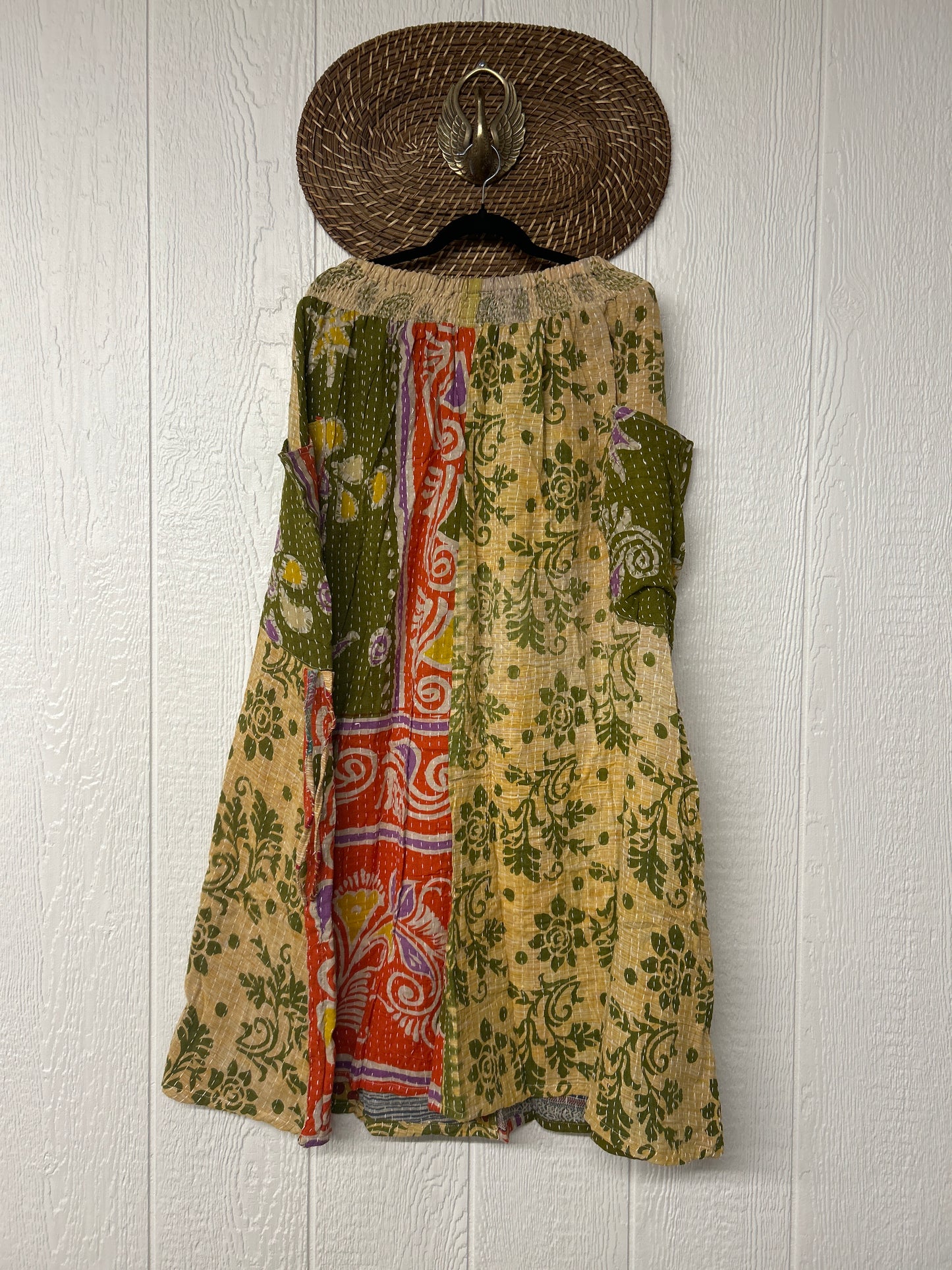 Pareo Kantha Butterfly Cargo Skirt 0426 009