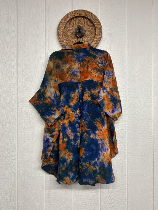 Crepe Sari Free To Be Button Down 0626 170