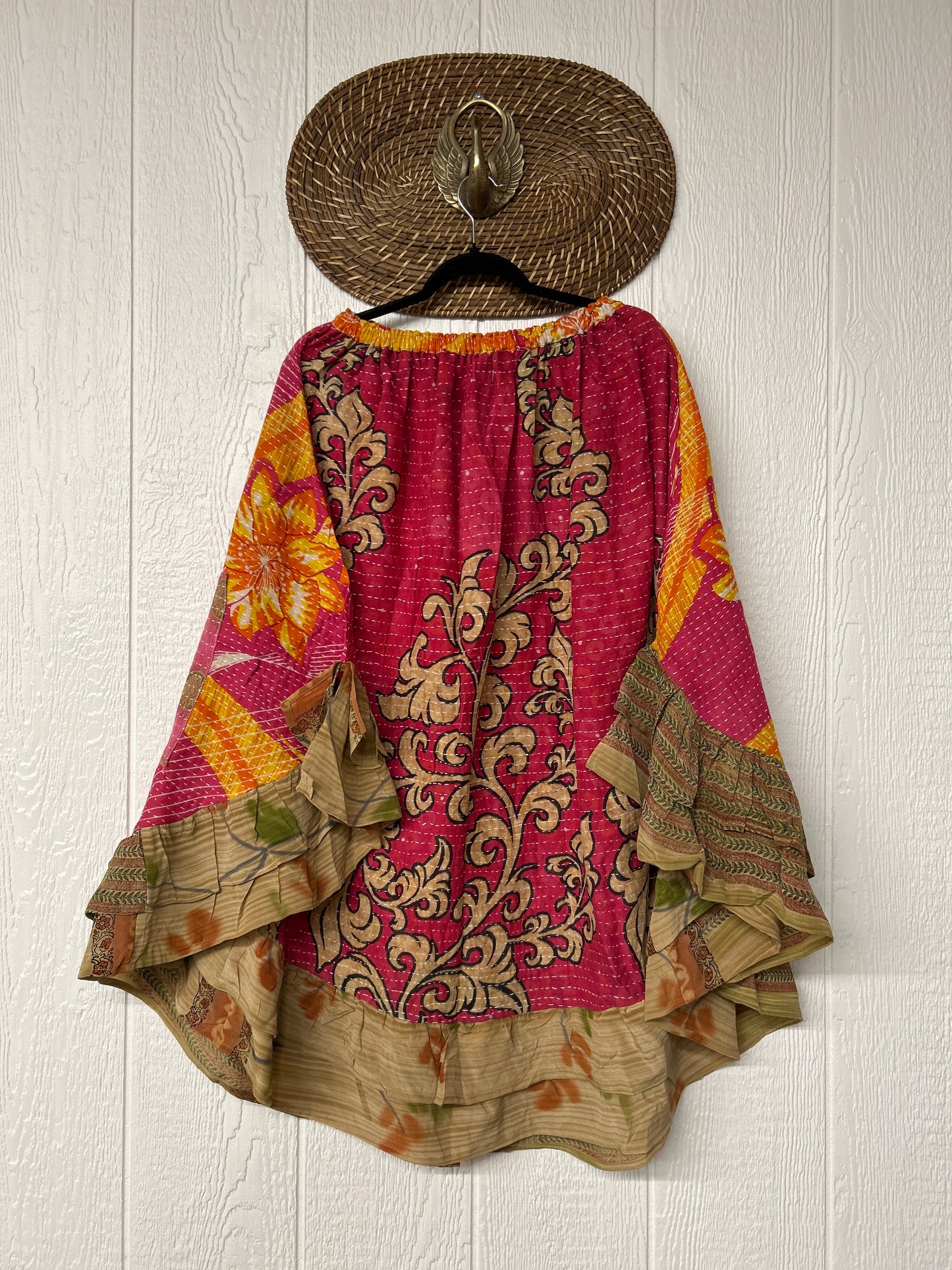 Pareo Kantha Wild Rose Skirt 0426 172