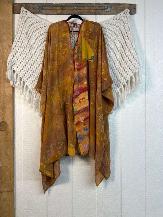 Crepe Sari Orchid Kimono 0626 162