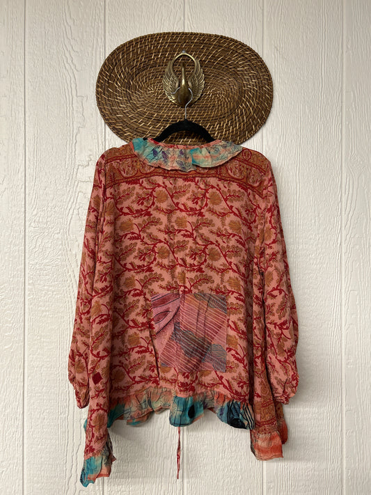 Crepe Sari Ruffle Daisy Blouse 0226 091