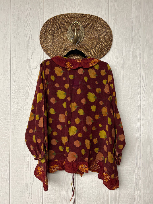 Crepe Sari Ruffle Daisy Blouse 0226 048