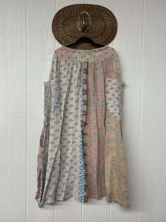 Pareo Kantha Butterfly Cargo Skirt 0426 073