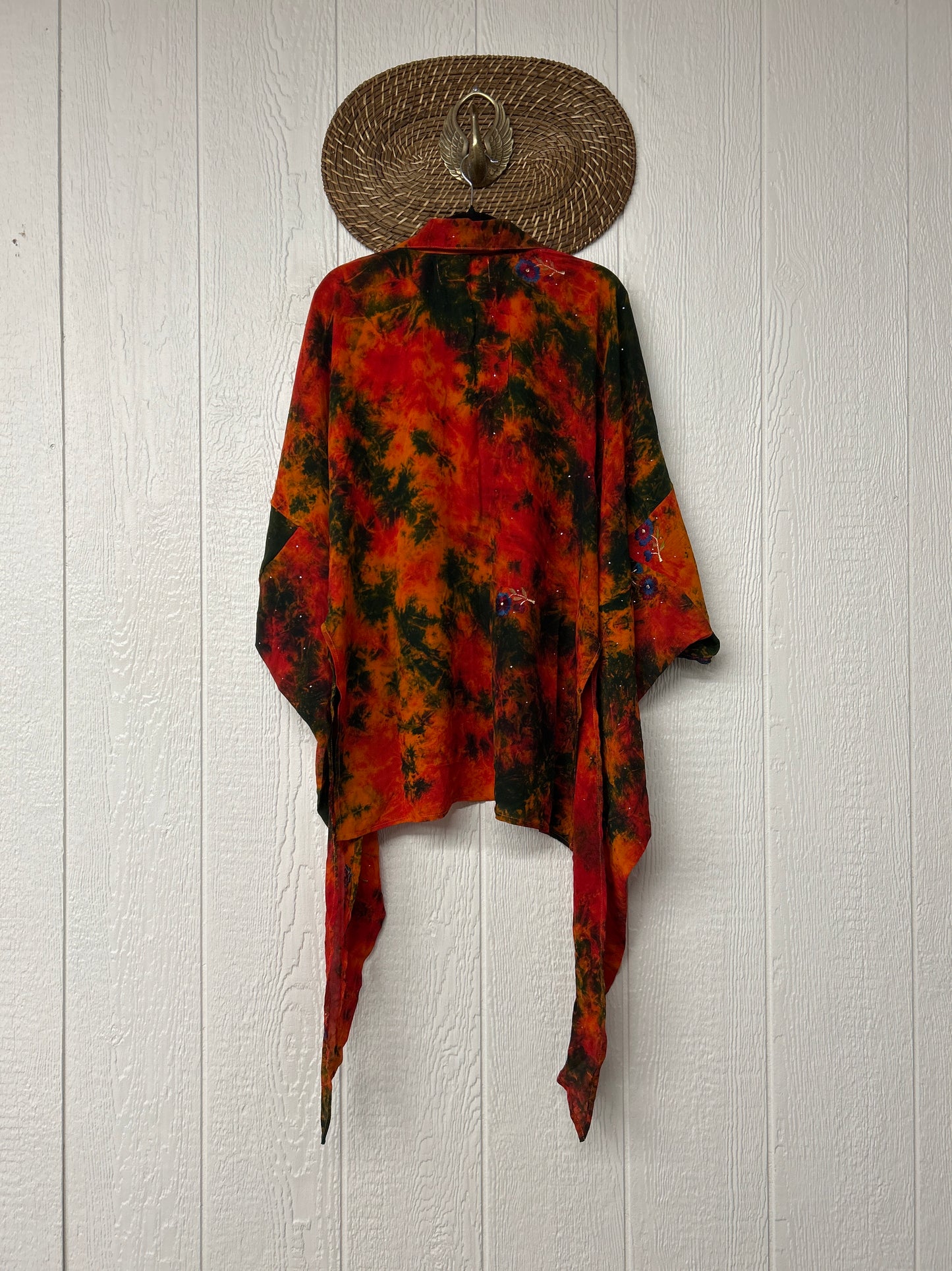 Crepe Sari Summer Nirvana Button Down 0626 199