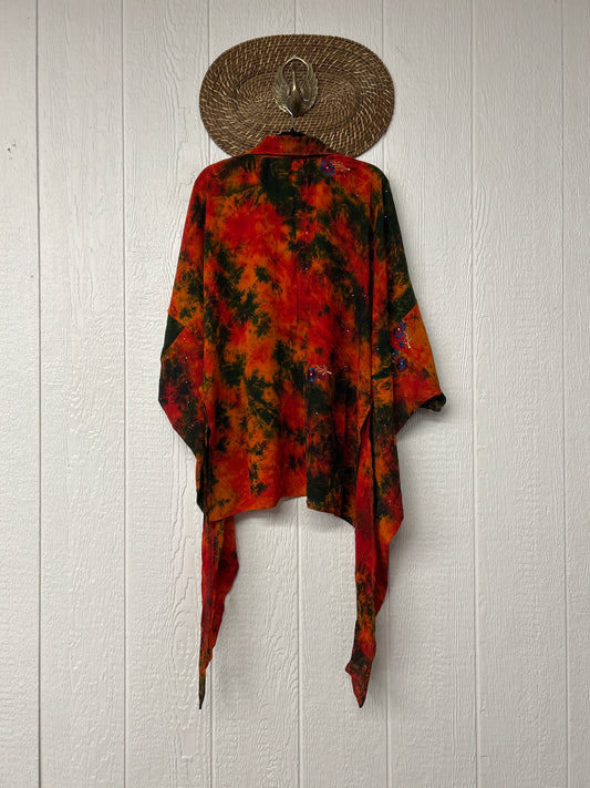 Crepe Sari Summer Nirvana Button Down 0626 199