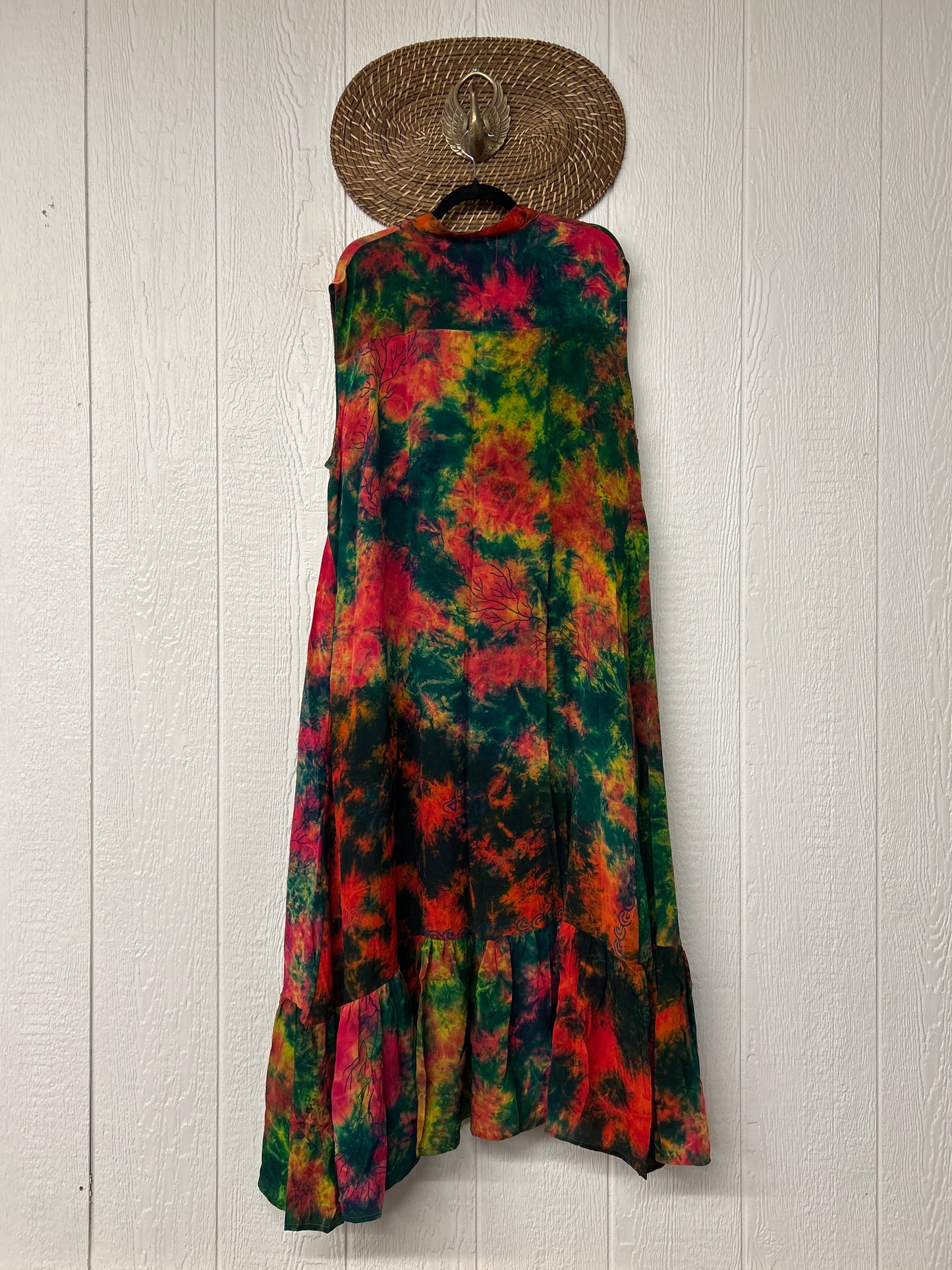 Crepe Sari Summer Dahlia Duster 0726 024