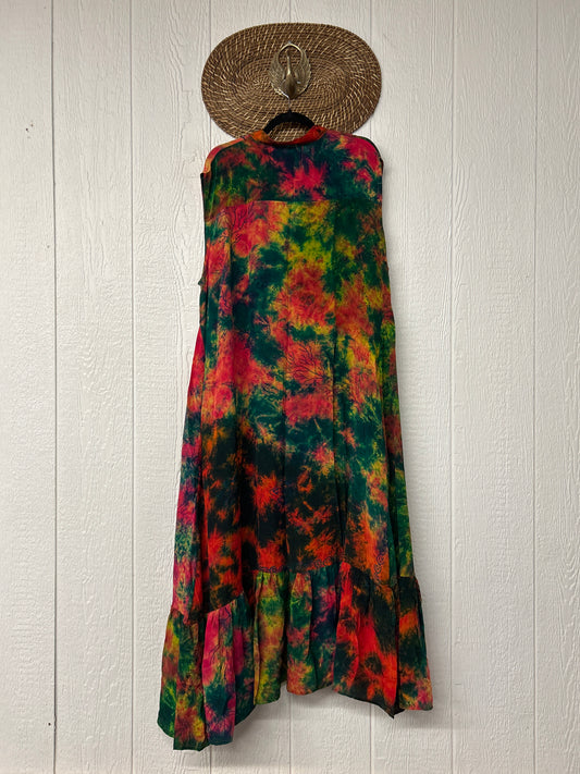 Crepe Sari Summer Dahlia Duster 0726 024