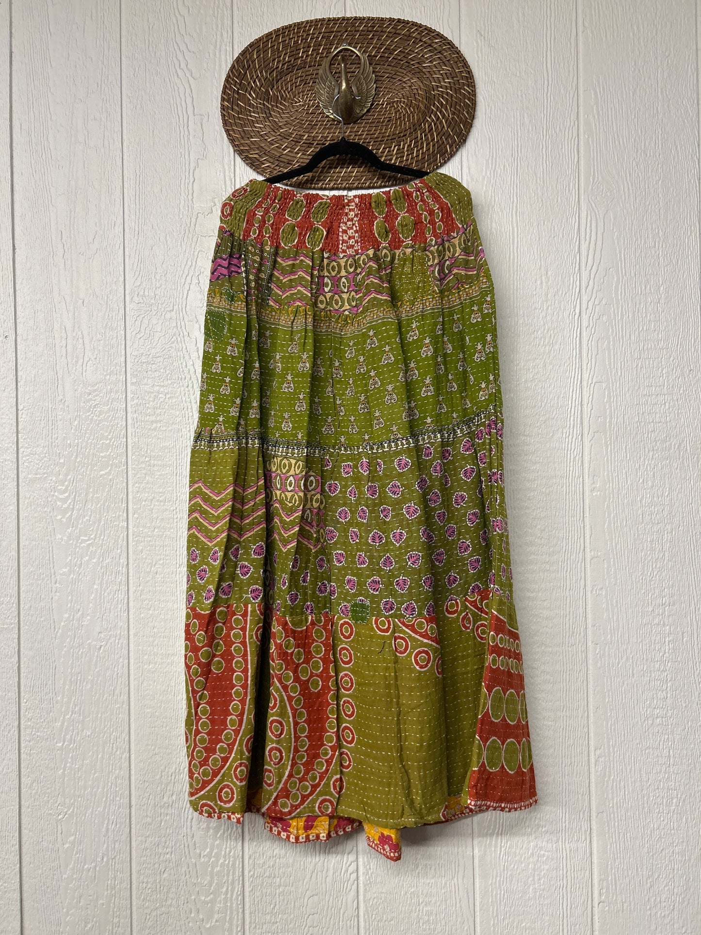 Pareo Kantha Lotus Maxi Skirt 0826 142