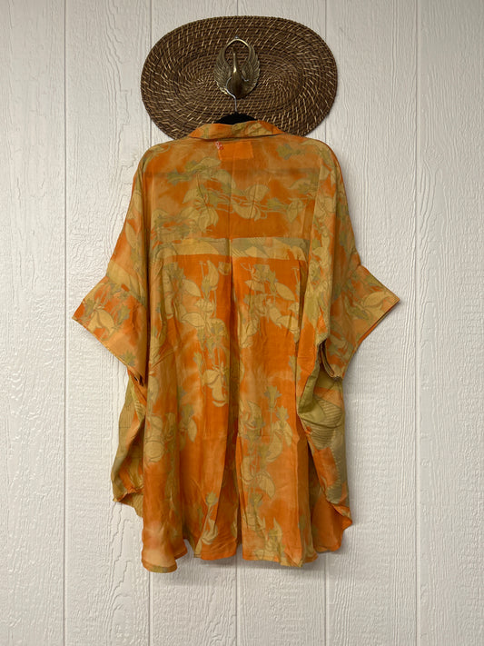Crepe Sari Free To Be Button Down 0626 119