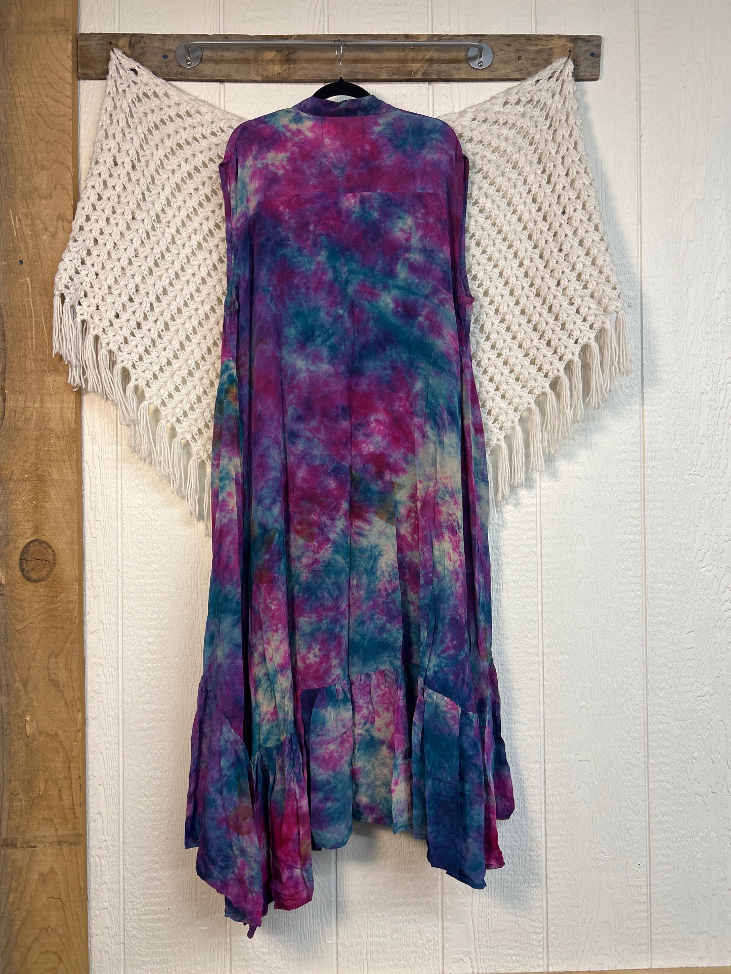 Crepe Sari Summer Dahlia Duster 0726 145